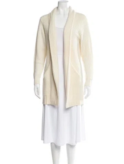 Pre-owned James Perse Cashmere Open Front Sweater In Neutral