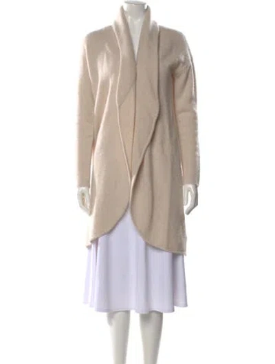 Pre-owned James Perse Cashmere Open Front Sweater In Neutral