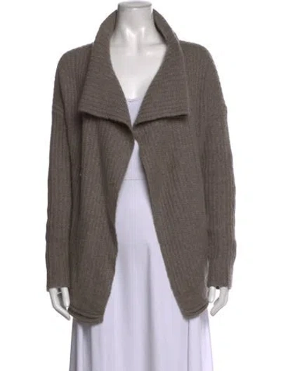 Pre-owned James Perse Cashmere Open Front Sweater In Neutrals
