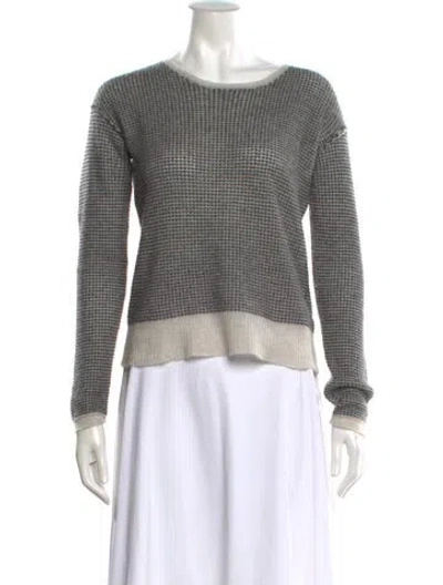 Pre-owned James Perse Cashmere Patterned Sweater In Multi