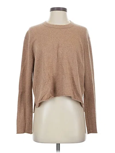Pre-owned James Perse Cashmere Pullover Sweater In Tan