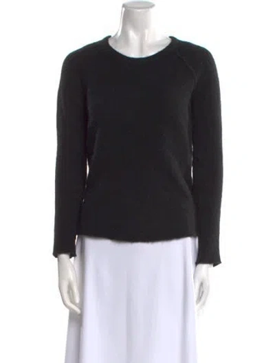 Pre-owned James Perse Cashmere Scoop Neck Sweater In Black