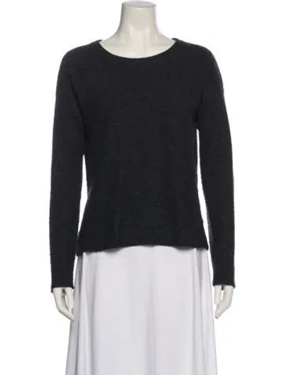 Pre-owned James Perse Cashmere Scoop Neck Sweater In Black