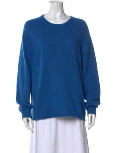 Pre-owned James Perse Cashmere Scoop Neck Sweater In Blue