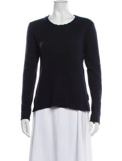 Pre-owned James Perse Cashmere Scoop Neck Sweater In Blue