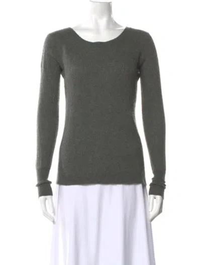 Pre-owned James Perse Cashmere Scoop Neck Sweater In Gray