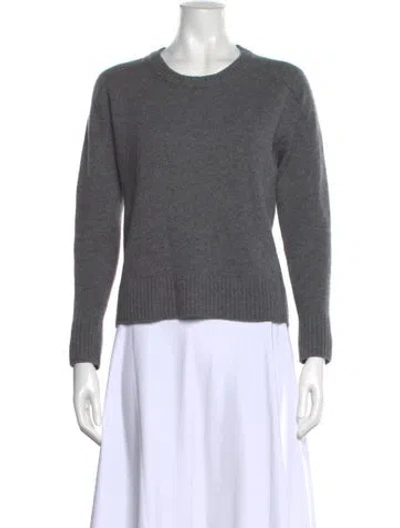 Pre-owned James Perse Cashmere Scoop Neck Sweater In Gray