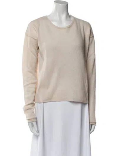 Pre-owned James Perse Cashmere Scoop Neck Sweater In Neutral