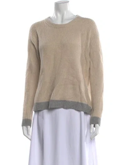 Pre-owned James Perse Cashmere Scoop Neck Sweater In Neutral