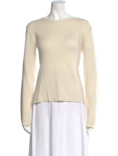 Pre-owned James Perse Cashmere Scoop Neck Sweater In Neutral