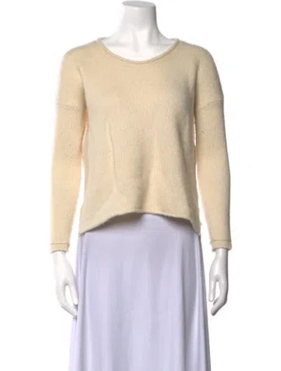 Pre-owned James Perse Cashmere Scoop Neck Sweater In Neutrals