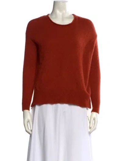 Pre-owned James Perse Cashmere Scoop Neck Sweater In Orange