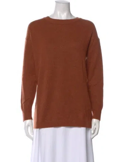 Pre-owned James Perse Cashmere Scoop Neck Sweater In Orange