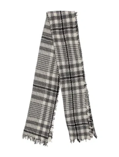 Pre-owned James Perse Cashmere Striped Shawl In Grey
