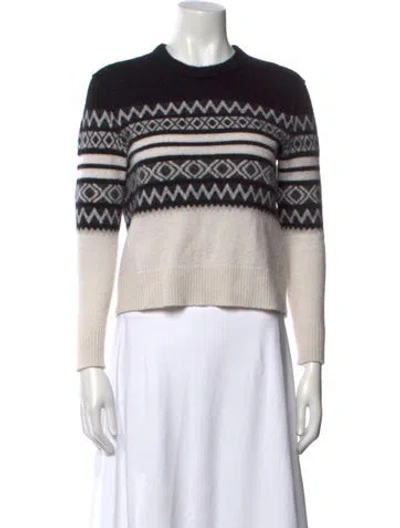 Pre-owned James Perse Cashmere Striped Sweater In Black