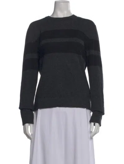 Pre-owned James Perse Cashmere Striped Sweater In Grey
