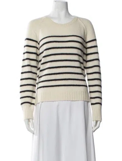 Pre-owned James Perse Cashmere Striped Sweater In Neutral