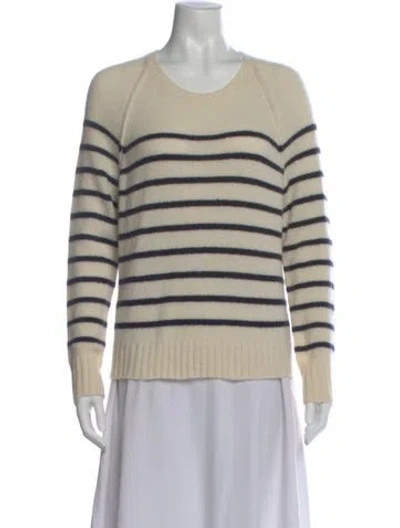 Pre-owned James Perse Cashmere Striped Sweater In Neutral