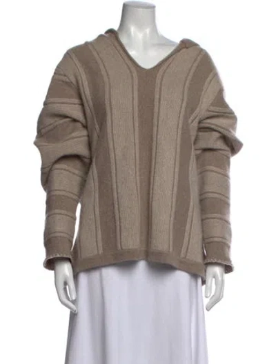 Pre-owned James Perse Cashmere Striped Sweater In Neutrals