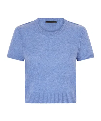 James Perse Cashmere T-shirt In Blue