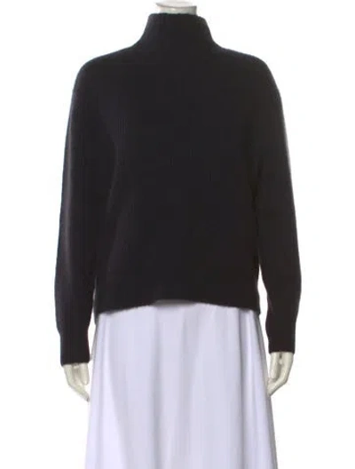 Pre-owned James Perse Cashmere Turtleneck Sweater In Black