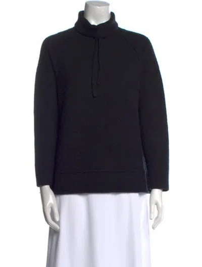 Pre-owned James Perse Cashmere Turtleneck Sweater In Black