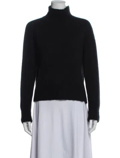 Pre-owned James Perse Cashmere Turtleneck Sweater In Blue