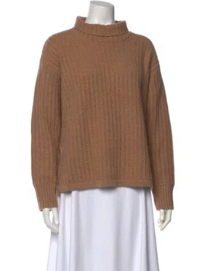 Pre-owned James Perse Cashmere Turtleneck Sweater In Brown