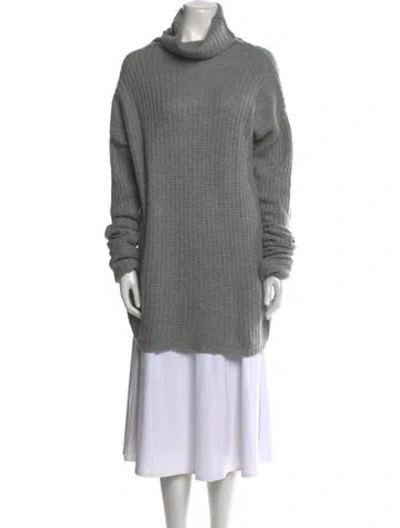 Pre-owned James Perse Cashmere Turtleneck Sweater In Gray