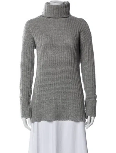 Pre-owned James Perse Cashmere Turtleneck Sweater In Gray