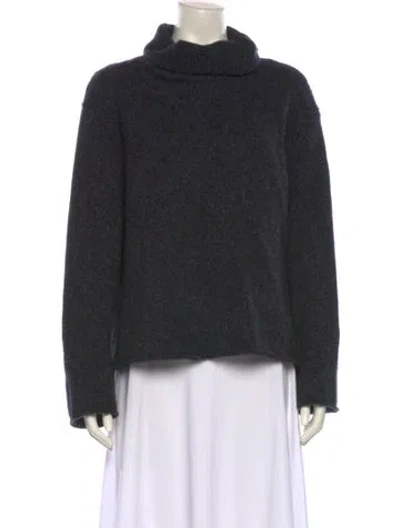 Pre-owned James Perse Cashmere Turtleneck Sweater In Gray