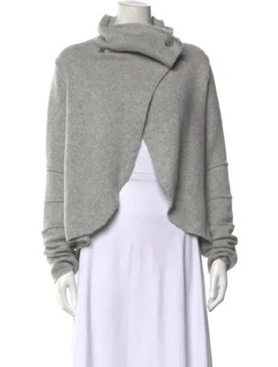 Pre-owned James Perse Cashmere Turtleneck Sweater In Gray