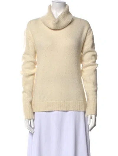 Pre-owned James Perse Cashmere Turtleneck Sweater In Neutral