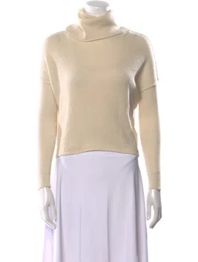 Pre-owned James Perse Cashmere Turtleneck Sweater In Neutral
