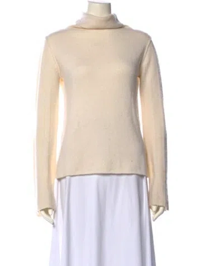 Pre-owned James Perse Cashmere Turtleneck Sweater In Neutral