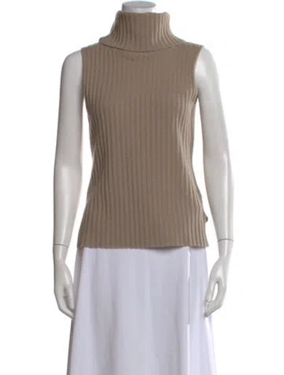 Pre-owned James Perse Cashmere Turtleneck Sweater In Neutral