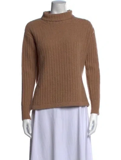 Pre-owned James Perse Cashmere Turtleneck Sweater In Neutrals