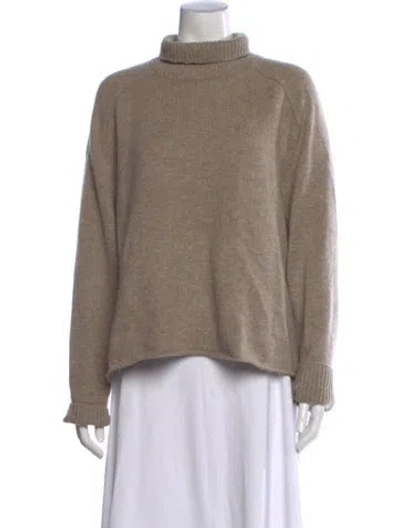 Pre-owned James Perse Cashmere Turtleneck Sweater In Neutrals