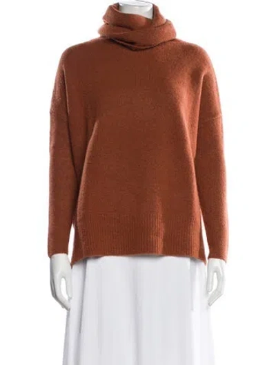 Pre-owned James Perse Cashmere Turtleneck Sweater In Orange