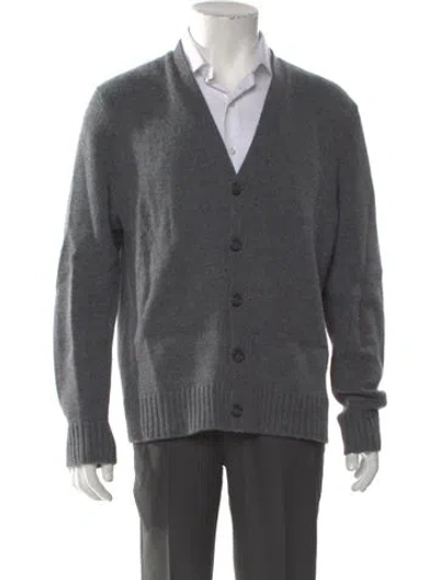 Pre-owned James Perse Cashmere V-neck Cardigan In Gray
