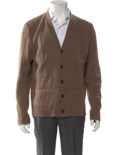 Pre-owned James Perse Cashmere V-neck Cardigan In Neutral