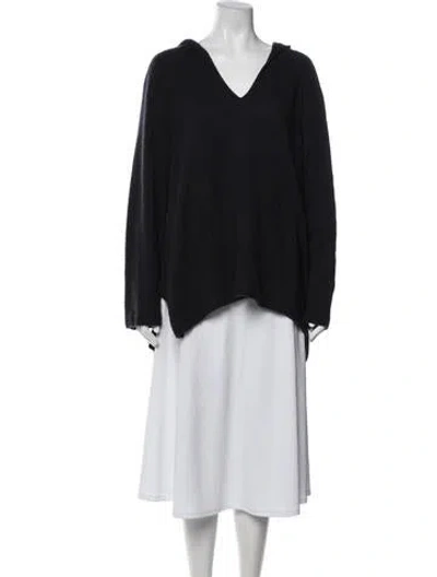 Pre-owned James Perse Cashmere V-neck Sweater In Black