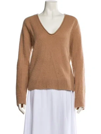 Pre-owned James Perse Cashmere V-neck Sweater In Blue