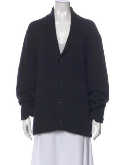 Pre-owned James Perse Cashmere V-neck Sweater In Blue