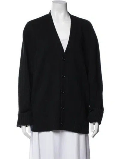 Pre-owned James Perse Cashmere V-neck Sweater In Blue