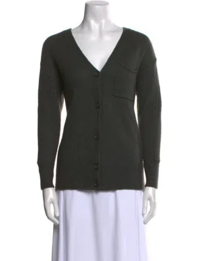 Pre-owned James Perse Cashmere V-neck Sweater In Gray