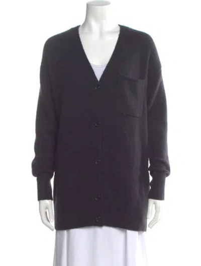 Pre-owned James Perse Cashmere V-neck Sweater In Gray