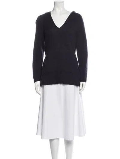 Pre-owned James Perse Cashmere V-neck Sweater In Gray