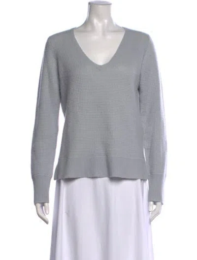 Pre-owned James Perse Cashmere V-neck Sweater In Grey