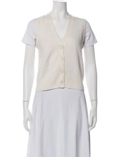 Pre-owned James Perse Cashmere V-neck Sweater In Neutrals